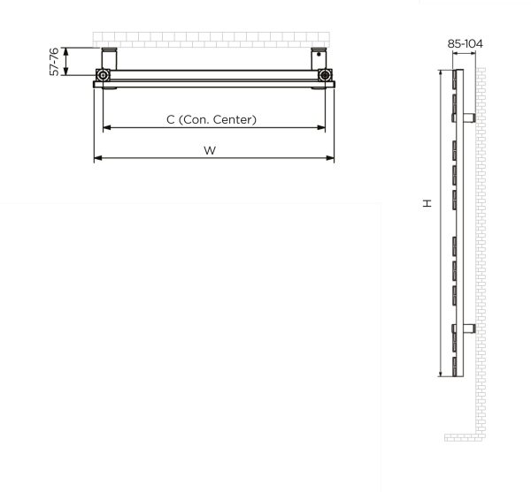 Lily-x-Aluminium-towel-Warmer-Techinical-Detail