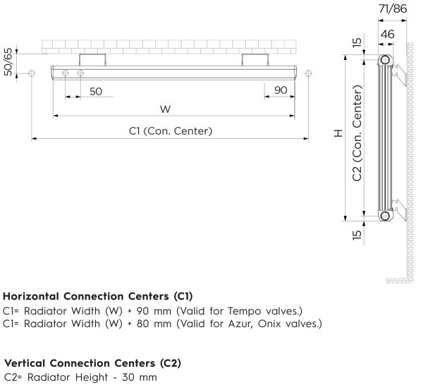 Merlot-aluminium-radiator-technical-drawing