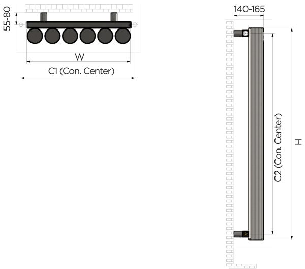 carisma-towel-warmer-technical-drawing